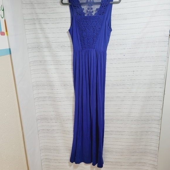 GILLI ROYAL BLUE MAXI, W CROCHET BACK DETAIL SZ MEDIUM - Picture 7 of 8